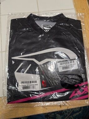 MSR Women's Black Jersey with White Logo and Pink Accent